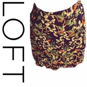LOFT Floral Skirt